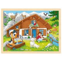 Einlegepuzzle Auf Der Alm Holz 48 Teile (goki 57381)