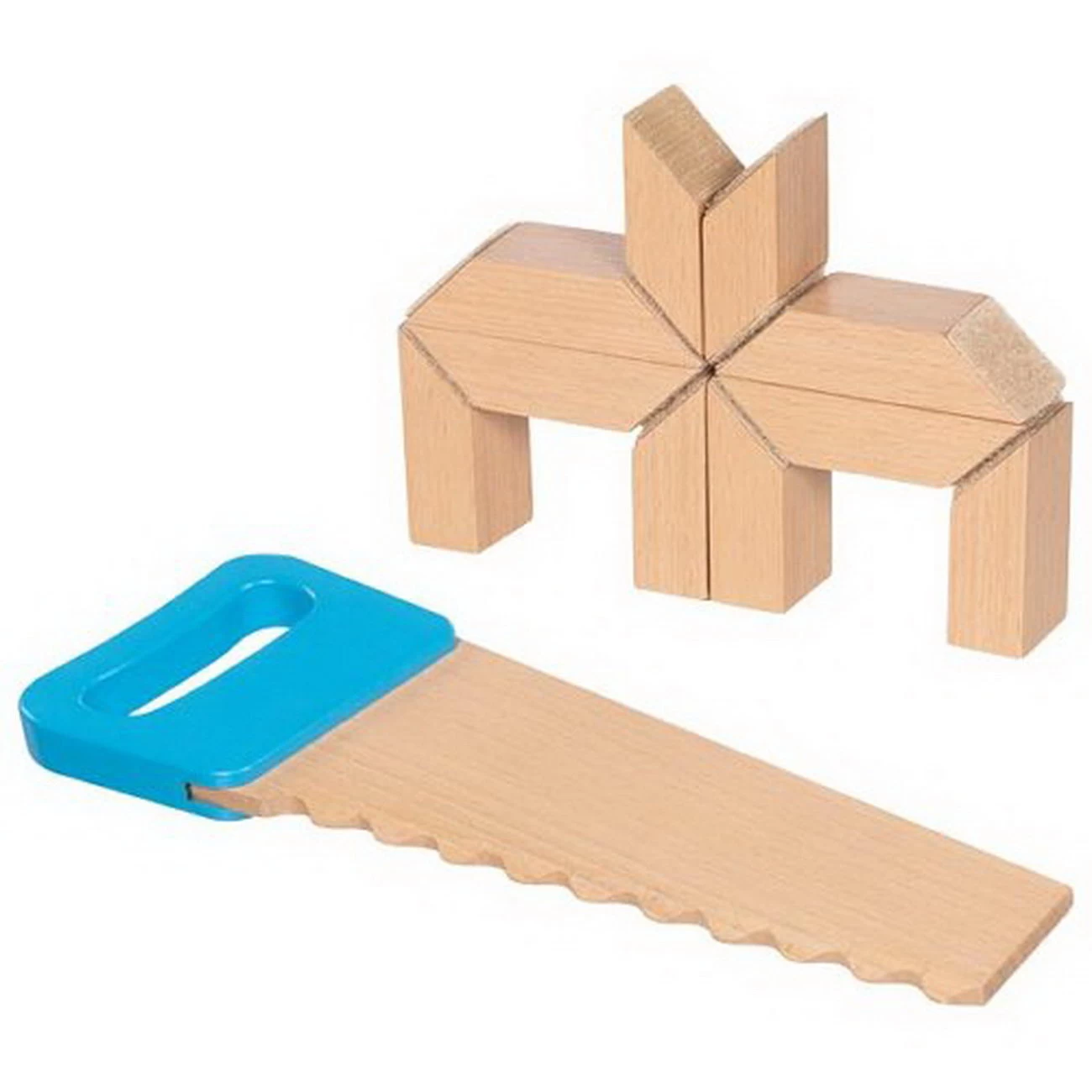 Säge Und Holzbausteine Mit Klettverbindung (goki 58377) 2 Säge Und Holzbausteine Mit Klettverbindung (goki 58377) – Bild 2