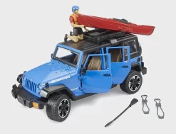 BRUDER 02529 - JEEP Wrangler Rubicon Unlimited Mit Kajak Und Figur