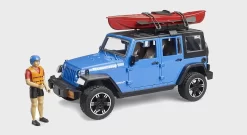 BRUDER 02529 - JEEP Wrangler Rubicon Unlimited Mit Kajak Und Figur -Spielwarenladen Bruder 02529 Jeep Wrangler Rubicon Umlimited Kajak