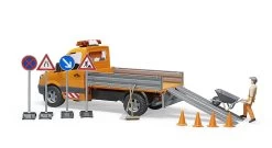 BRUDER 02537 - MB Sprinter Kommunal Mit Fahrer Und Zubehör -Spielwarenladen bruder 02537 kommunal