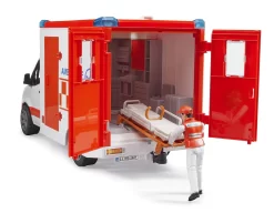 BRUDER 02676 - MB Sprinter Ambulanz Mit Fahrer Und Light - Sound Modul 7 BRUDER 02676 - MB Sprinter Ambulanz Mit Fahrer Und Light - Sound Modul -Spielwarenladen bruder 02676 mb sprinter ambulanz trage
