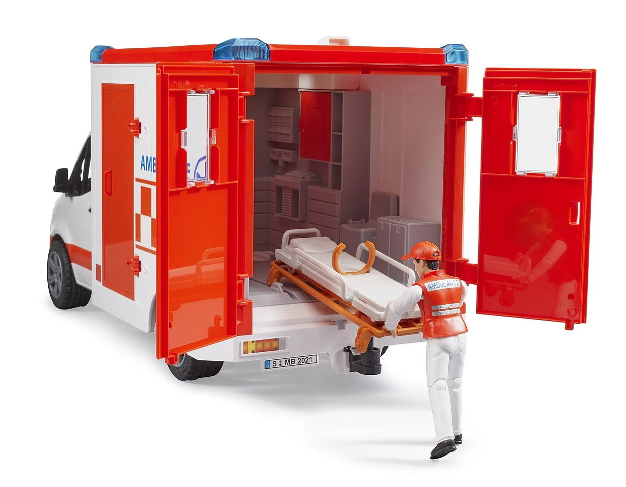 BRUDER 02676 - MB Sprinter Ambulanz Mit Fahrer Und Light - Sound Modul 4 BRUDER 02676 - MB Sprinter Ambulanz Mit Fahrer Und Light - Sound Modul – Bild 4