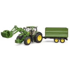BRUDER 03155 - John Deere 7R 350 Mit Frontlader Anhänger
