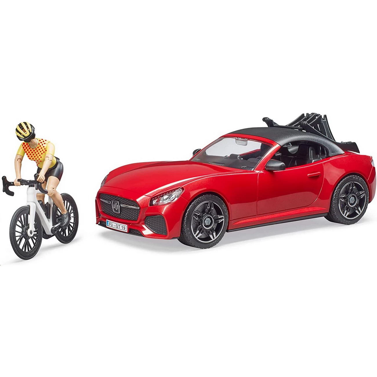 BRUDER 03485 - Roadster Mit 1 Rennrad Und Radfahrerin 2 BRUDER 03485 - Roadster Mit 1 Rennrad Und Radfahrerin – Bild 2