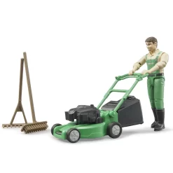 Bruder Bworld 62103 - Gärtner Mit Rasenmäher