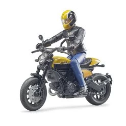 BRUDER 63053 - Scrambler Ducati Full Throttle Motorrad Mit Fahrer (63053)