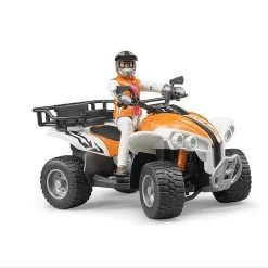 Bruder Bworld 63000 Quad Mit Fahrer (orange)