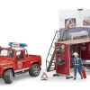 Bworld 62701 - Feuerwehrstation Mit Land Rover Defender