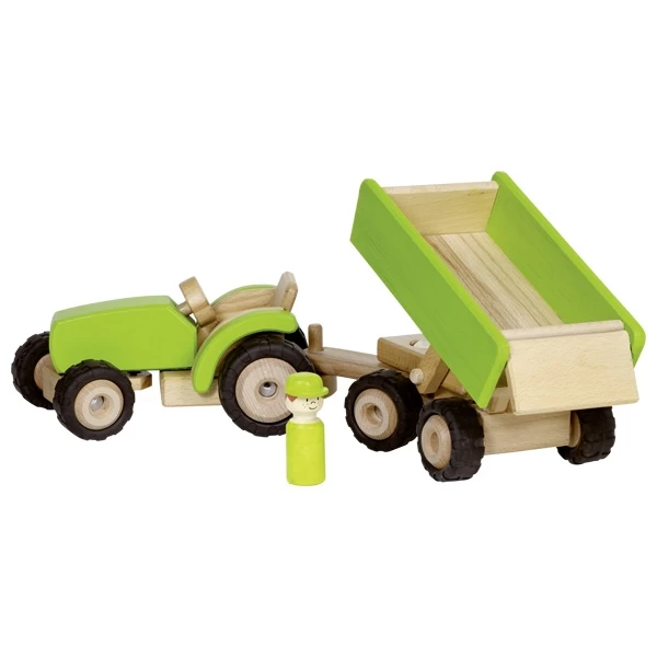 Traktor Grün Mit Anhänger (goki 55941) 2 Traktor Grün Mit Anhänger (goki 55941) – Bild 2