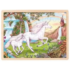 Einlegepuzzle Einhorn 48 Teile (goki 57366)