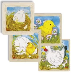 Schichtenpuzzle Das Huhn (goki)